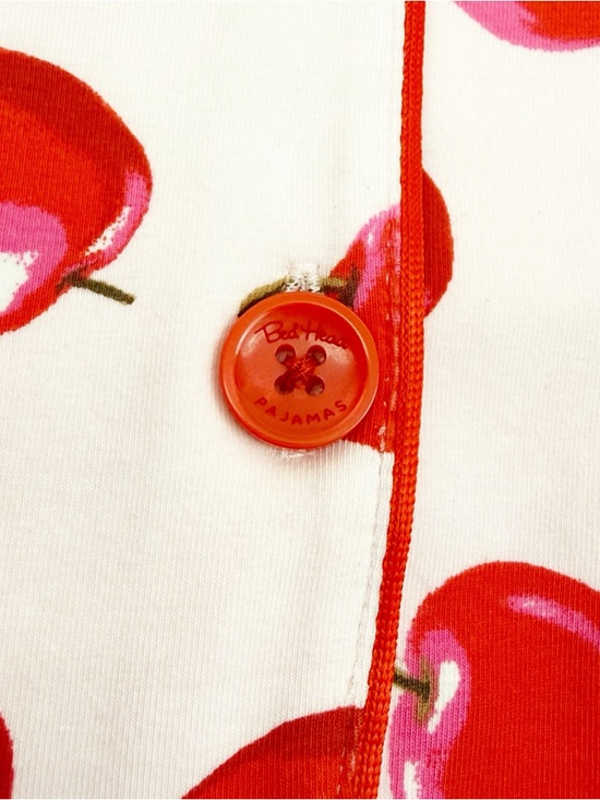 BedHead Pajamas PJ’s An Apple A Day Long Sleeve Classic Stretch Jersey PJ Set - Picture 8 of 16